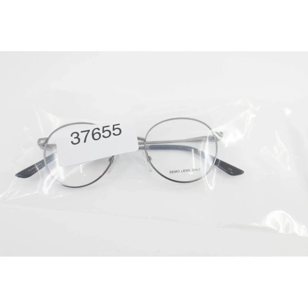 ECCA 1545 MM 20213 Eyeglasses Round Gunmetal Gray Metal Frames 48-20-145 Mens